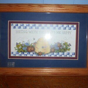 BEE HAPPY  Framed Picture